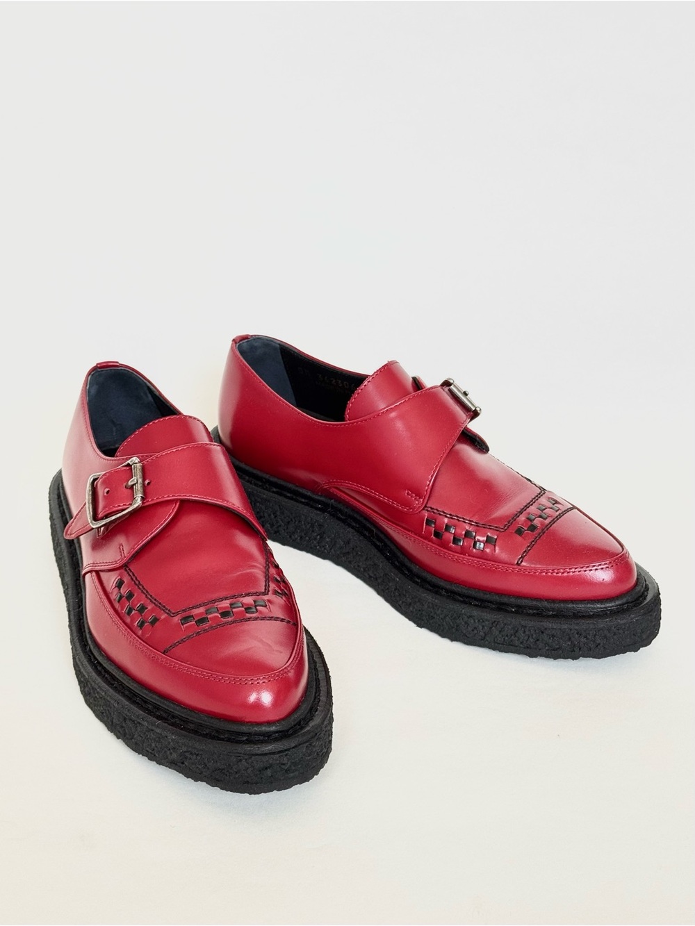 Saint Laurent by Hedi Slimane A/W14 Runway Leather Monk Strap Creepers - Rare